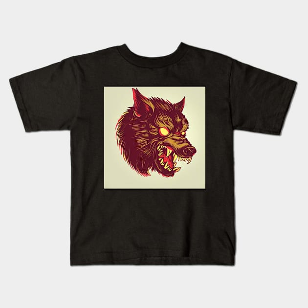 WEREWOLF Kids T-Shirt by abovetheundergroundbrand